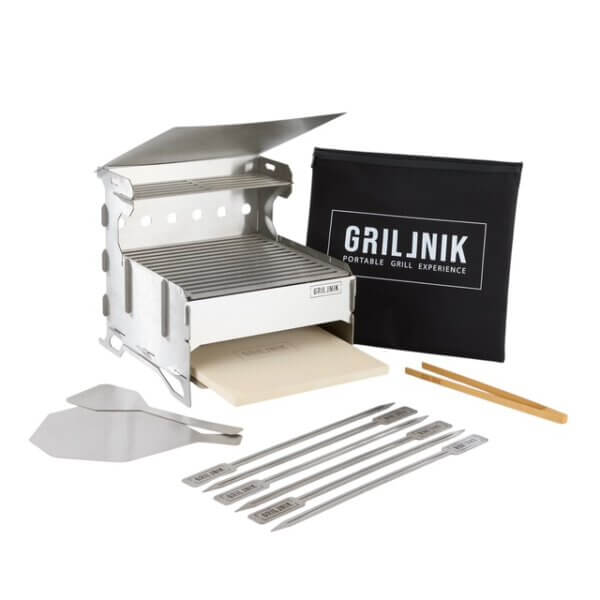 GrillNik M Set 8 in 1 Outdoorgrill mit Pizzafunktion & Zubehör