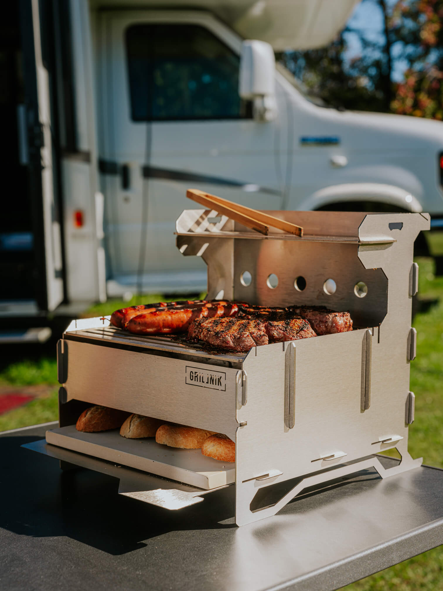 GrillNik Pro Set 8 in 1 Outdoorgrill mit Pizzafunktion & Zubehör – Bild 13