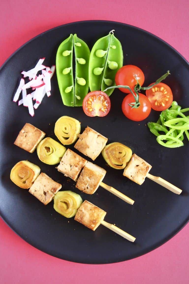 Gegrillte Tofu–Yakitori