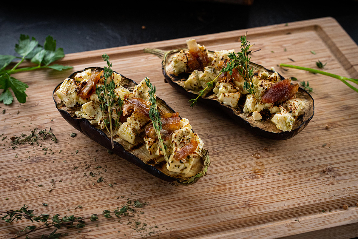 Griechenland – Gegrillte Auberginen–Feta–Rollen